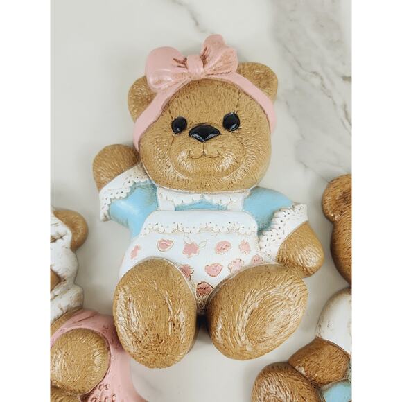 Burwood Teddy Bear Wall Decor Hanging Plaque Nursery Decor 1994 6 1/4" x3 USA - Picture 3 of 15